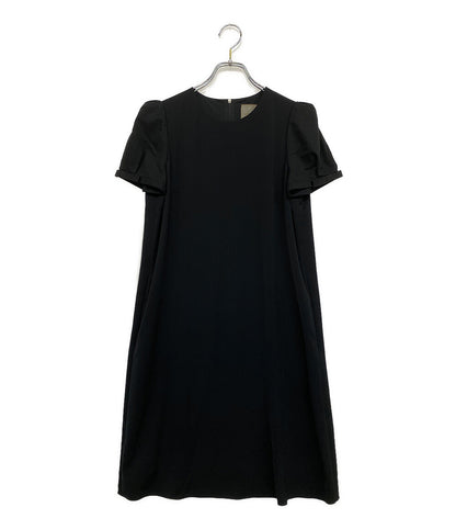 DAISY LIN デイジーリン 半袖ワンピース パフスリーブ ブラック レディース SIZE 40