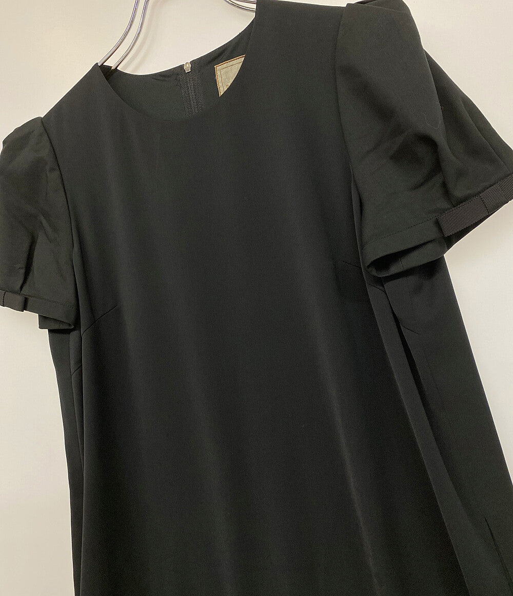 DAISY LIN デイジーリン 半袖ワンピース パフスリーブ ブラック レディース SIZE 40