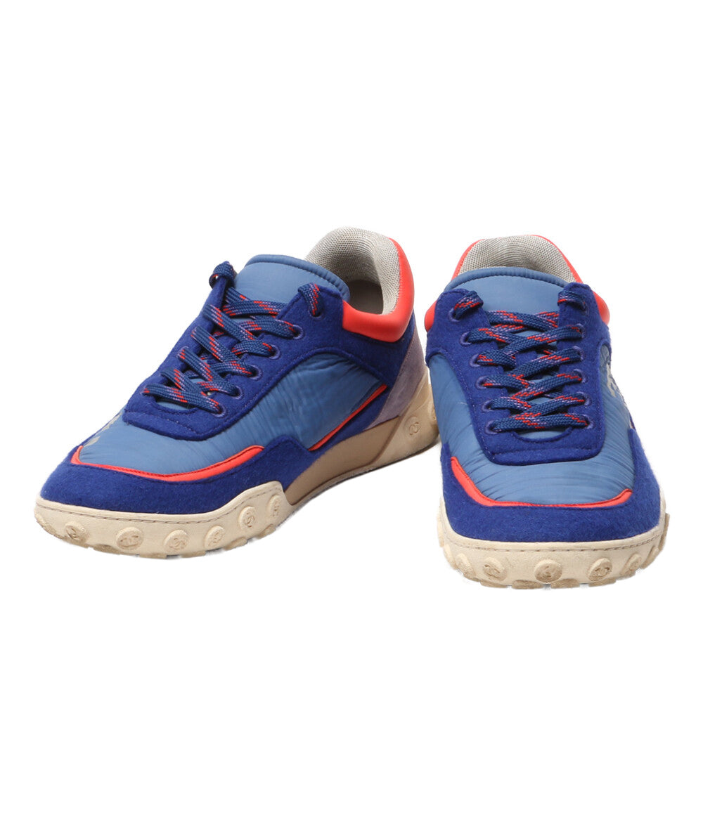 CHANEL スエードナイロン ローカットスニーカー ブルー系 G34087 レディース SIZE 41 シャネル