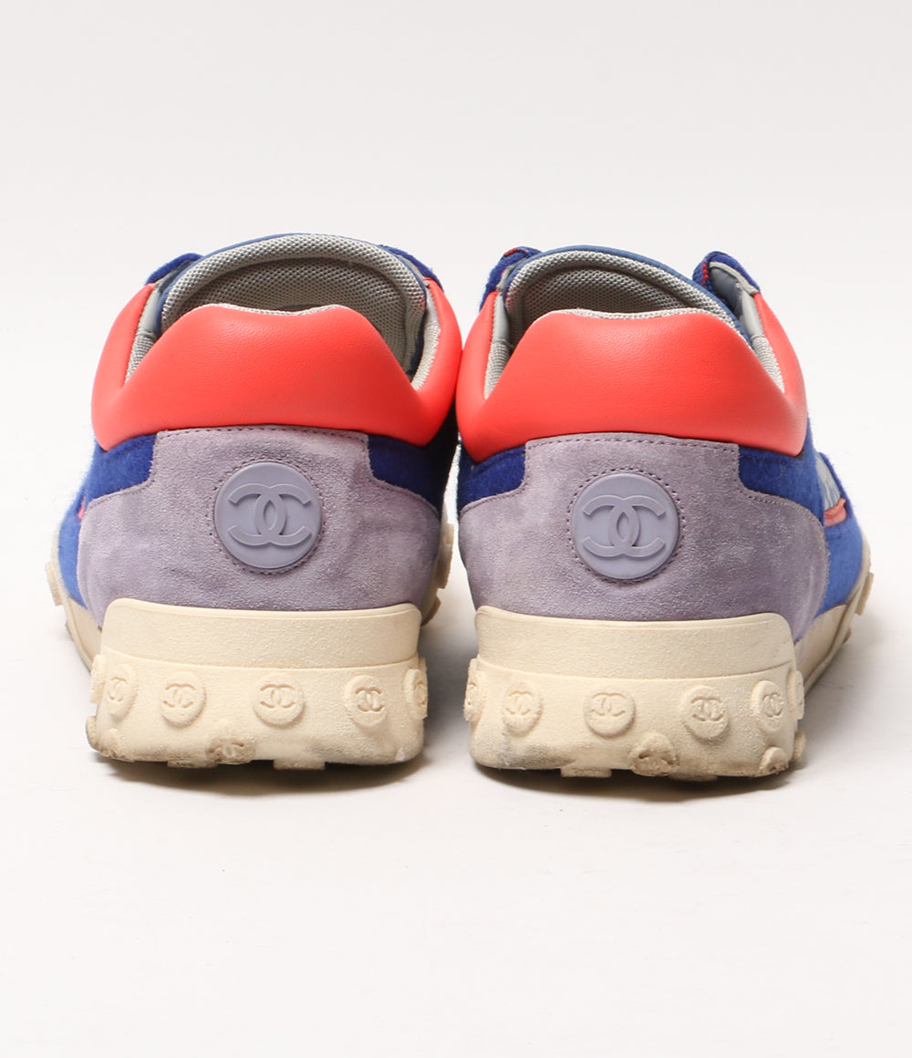 CHANEL スエードナイロン ローカットスニーカー ブルー系 G34087 レディース SIZE 41 シャネル