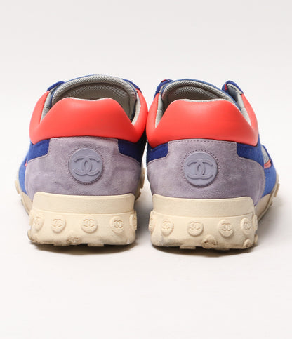 CHANEL スエードナイロン ローカットスニーカー ブルー系 G34087 レディース SIZE 41 シャネル