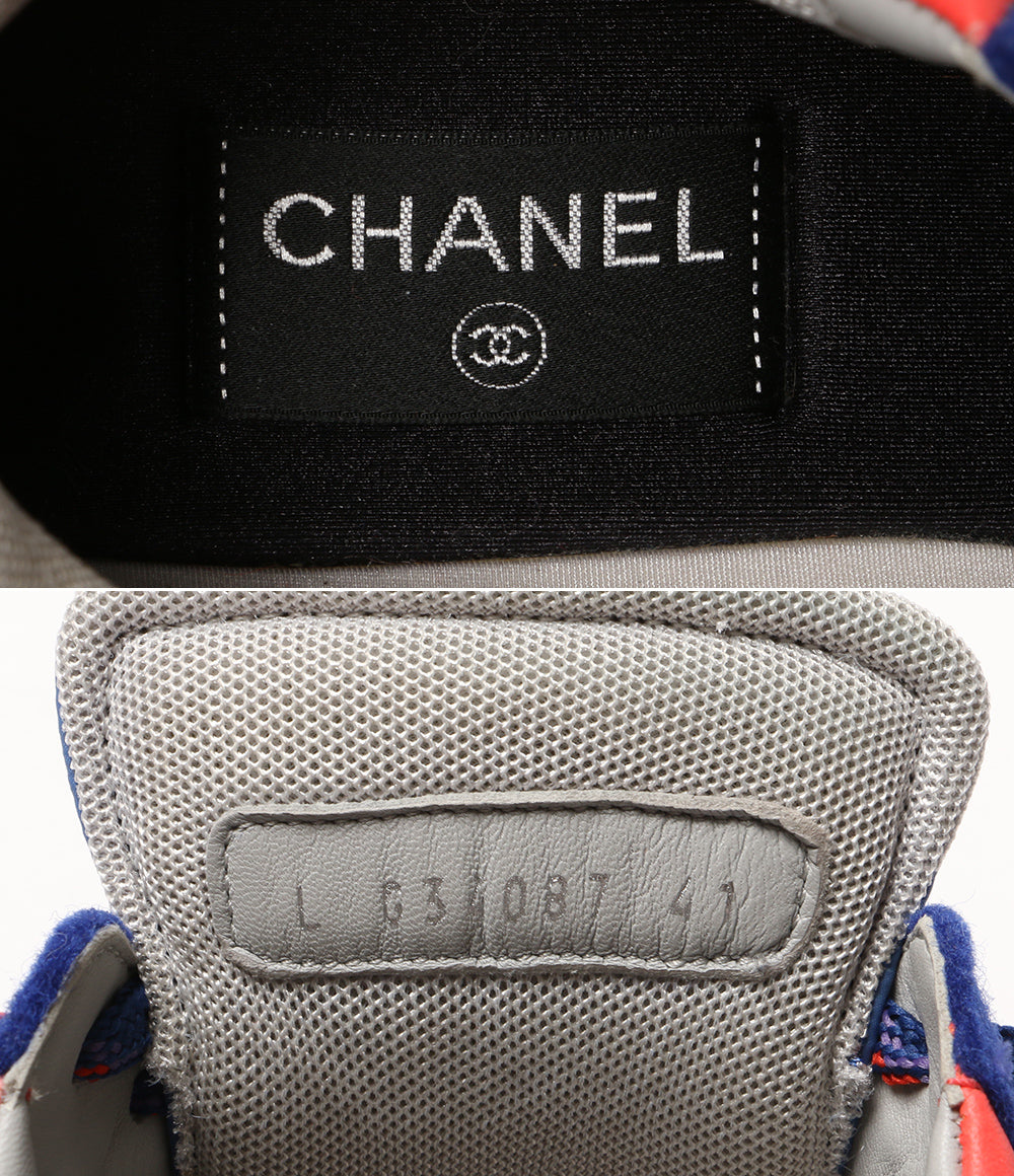 CHANEL スエードナイロン ローカットスニーカー ブルー系 G34087 レディース SIZE 41 シャネル