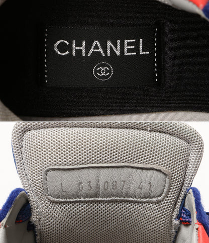 CHANEL スエードナイロン ローカットスニーカー ブルー系 G34087 レディース SIZE 41 シャネル