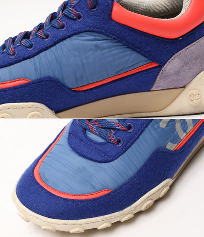 CHANEL スエードナイロン ローカットスニーカー ブルー系 G34087 レディース SIZE 41 シャネル