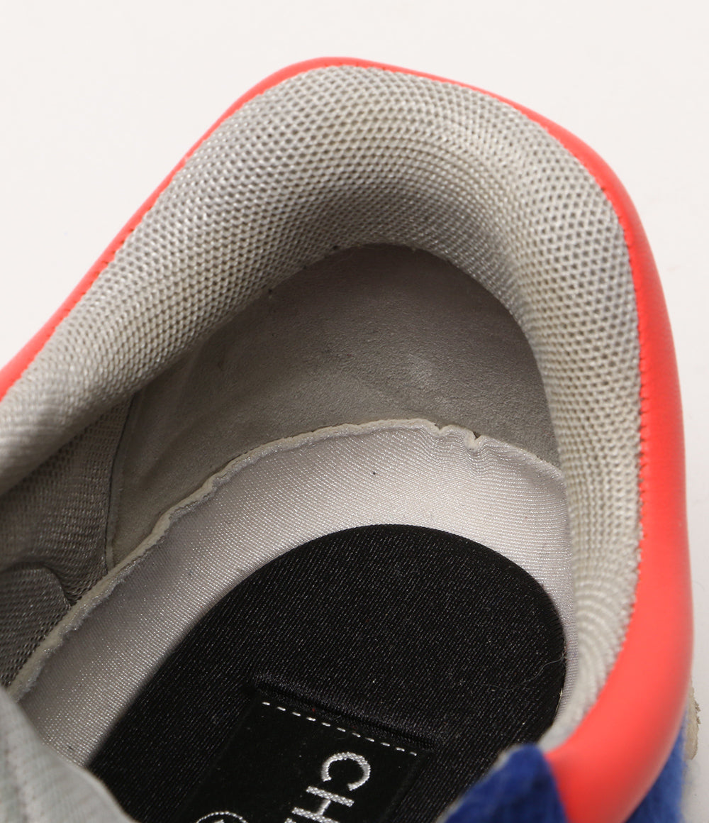 CHANEL スエードナイロン ローカットスニーカー ブルー系 G34087 レディース SIZE 41 シャネル