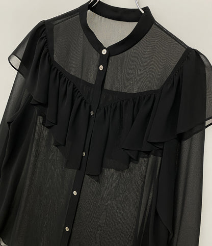 ノーブル 長袖シャツ シフォンクラシックフリルブラウス レディース SIZE - NOBLE