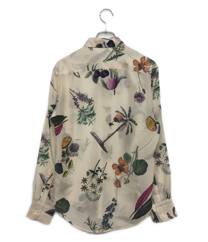 キャバン 長袖シャツ シルクボタニカルプリントシャツ レディース SIZE S CABaN