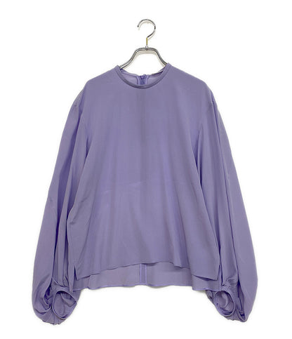 エッセンスオブラグジュアリー 長袖ブラウス パープル バックリボン レディース SIZE F ESSENCEOFLUXURY