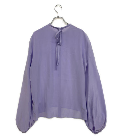 エッセンスオブラグジュアリー 長袖ブラウス パープル バックリボン レディース SIZE F ESSENCEOFLUXURY