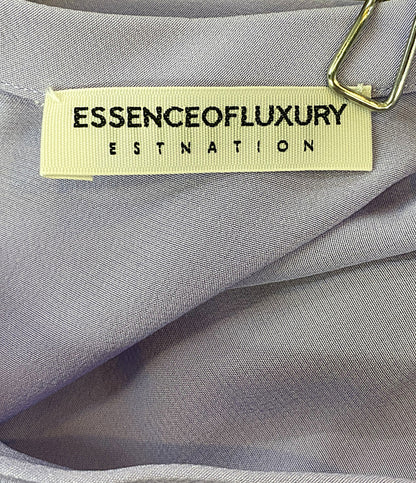 エッセンスオブラグジュアリー 長袖ブラウス パープル バックリボン レディース SIZE F ESSENCEOFLUXURY