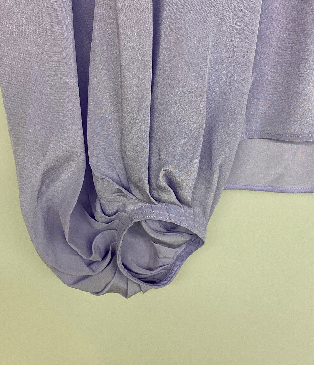 エッセンスオブラグジュアリー 長袖ブラウス パープル バックリボン レディース SIZE F ESSENCEOFLUXURY