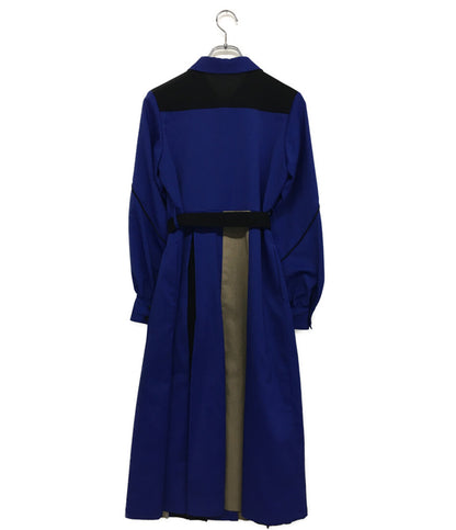 ユナイテッドトウキョウ 長袖ワンピース ブルー×ベージュ×ブラック 142110014 レディース SIZE - UNITED TOKYO