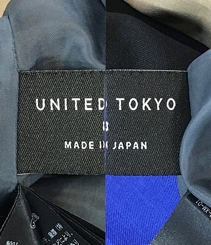 ユナイテッドトウキョウ 長袖ワンピース ブルー×ベージュ×ブラック 142110014 レディース SIZE - UNITED TOKYO