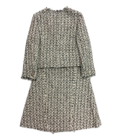 美品 martinique スカートスーツ ツイード ノーカラー A0386FJM209 レディース SIZE 1 マルティニーク