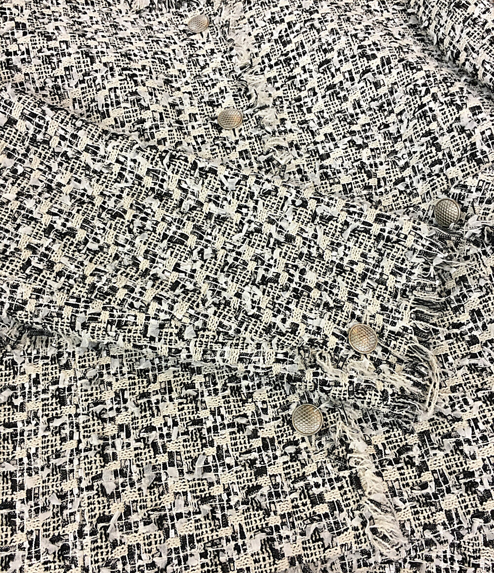 美品 martinique スカートスーツ ツイード ノーカラー A0386FJM209 レディース SIZE 1 マルティニーク