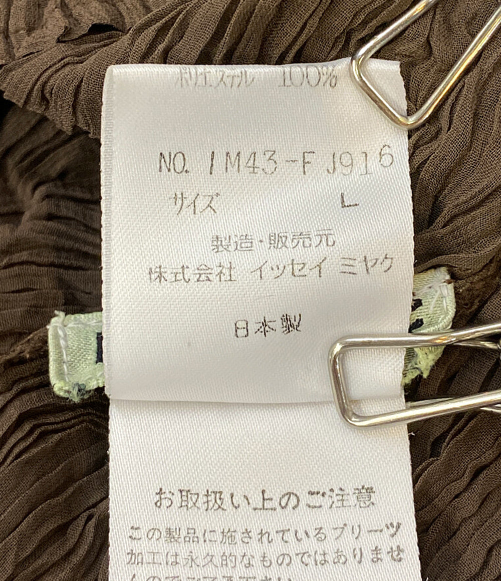 イッセイミヤケ シアープリーツカットソー タートルネック レディース SIZE L ISSEY MIYAKE