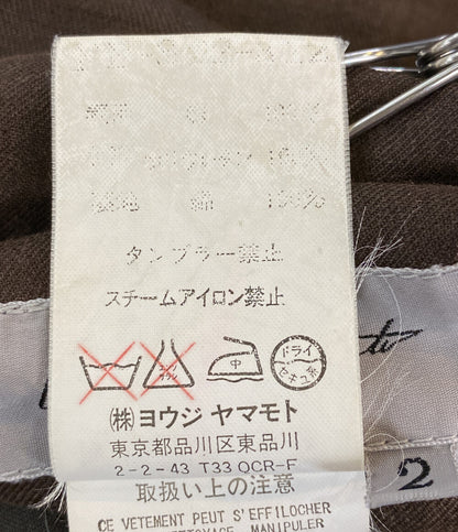 ヨウジヤマモト  スカート リネン100 ブラウン      レディース SIZE 2  YOHJI YAMAMOTO