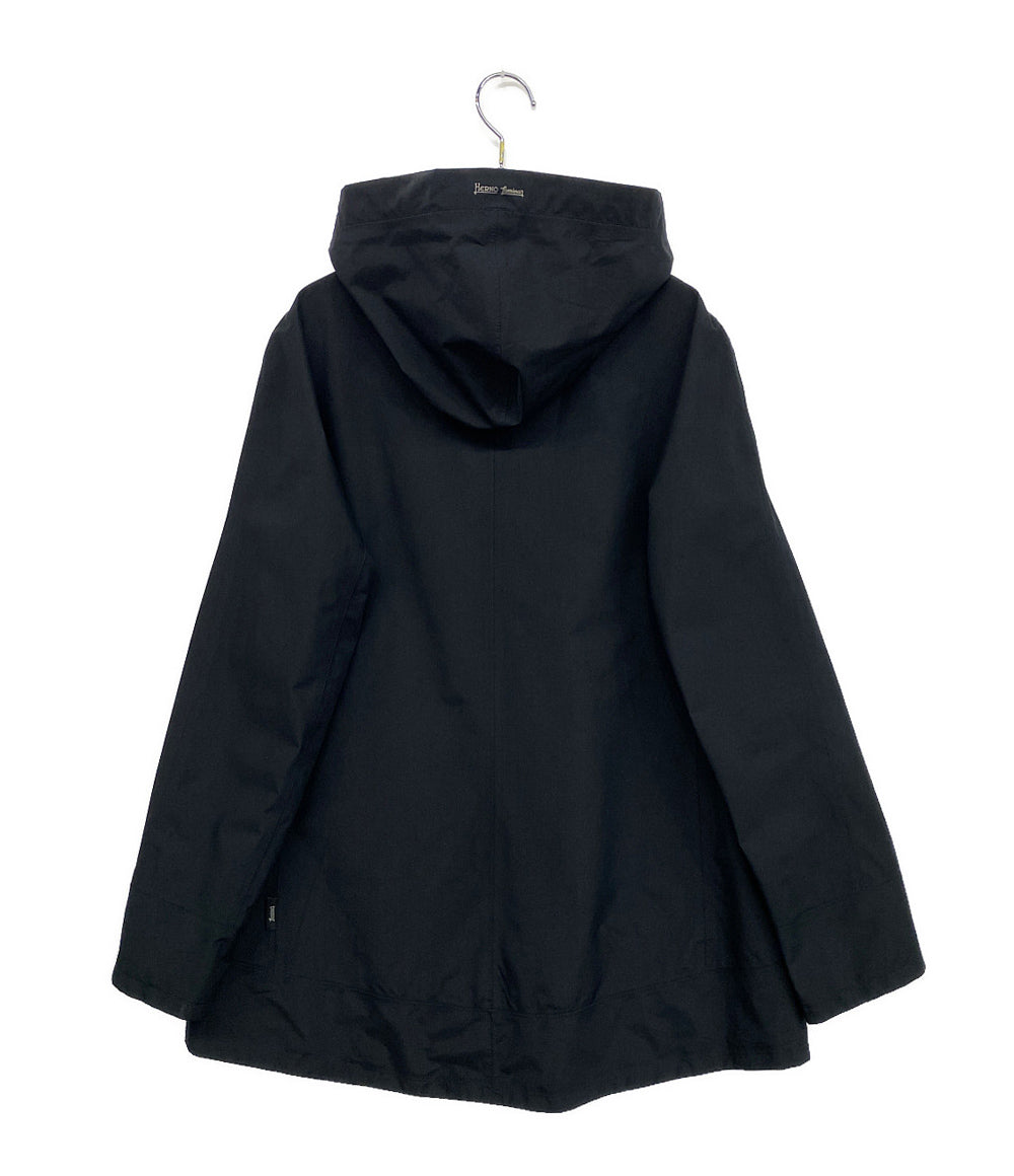 ヘルノ フーディコート ゴアテックス ラミナー ブラック レディース SIZE 42 HERNO