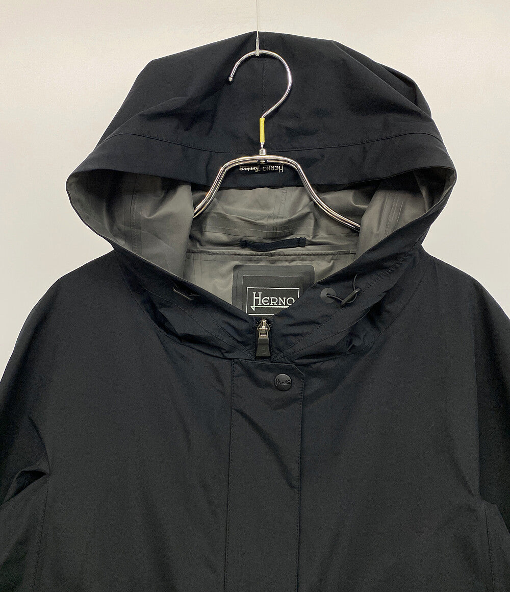 ヘルノ フーディコート ゴアテックス ラミナー ブラック レディース SIZE 42 HERNO
