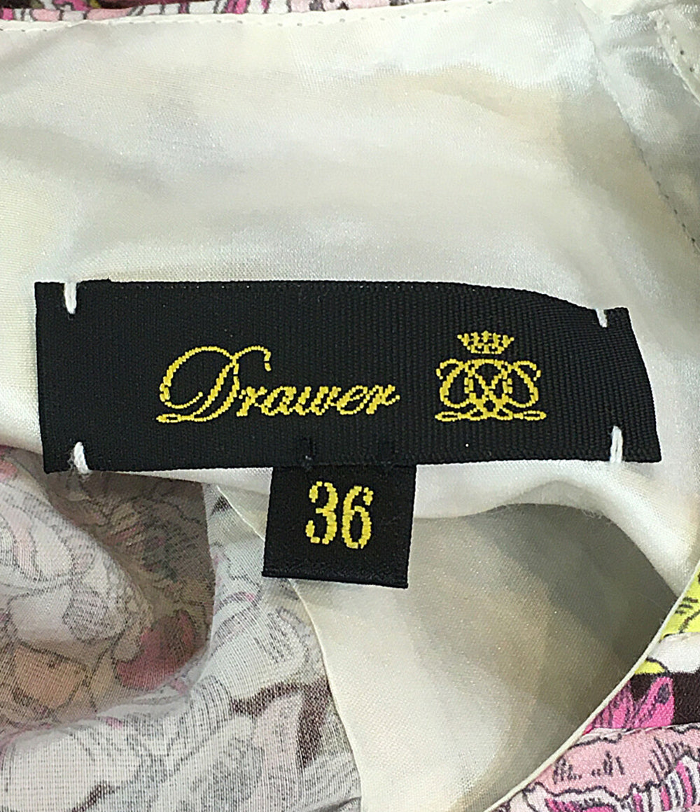 ドゥロワー ブラウス 五分袖 花柄 6521-299-0940 レディース SIZE 36 Drawer