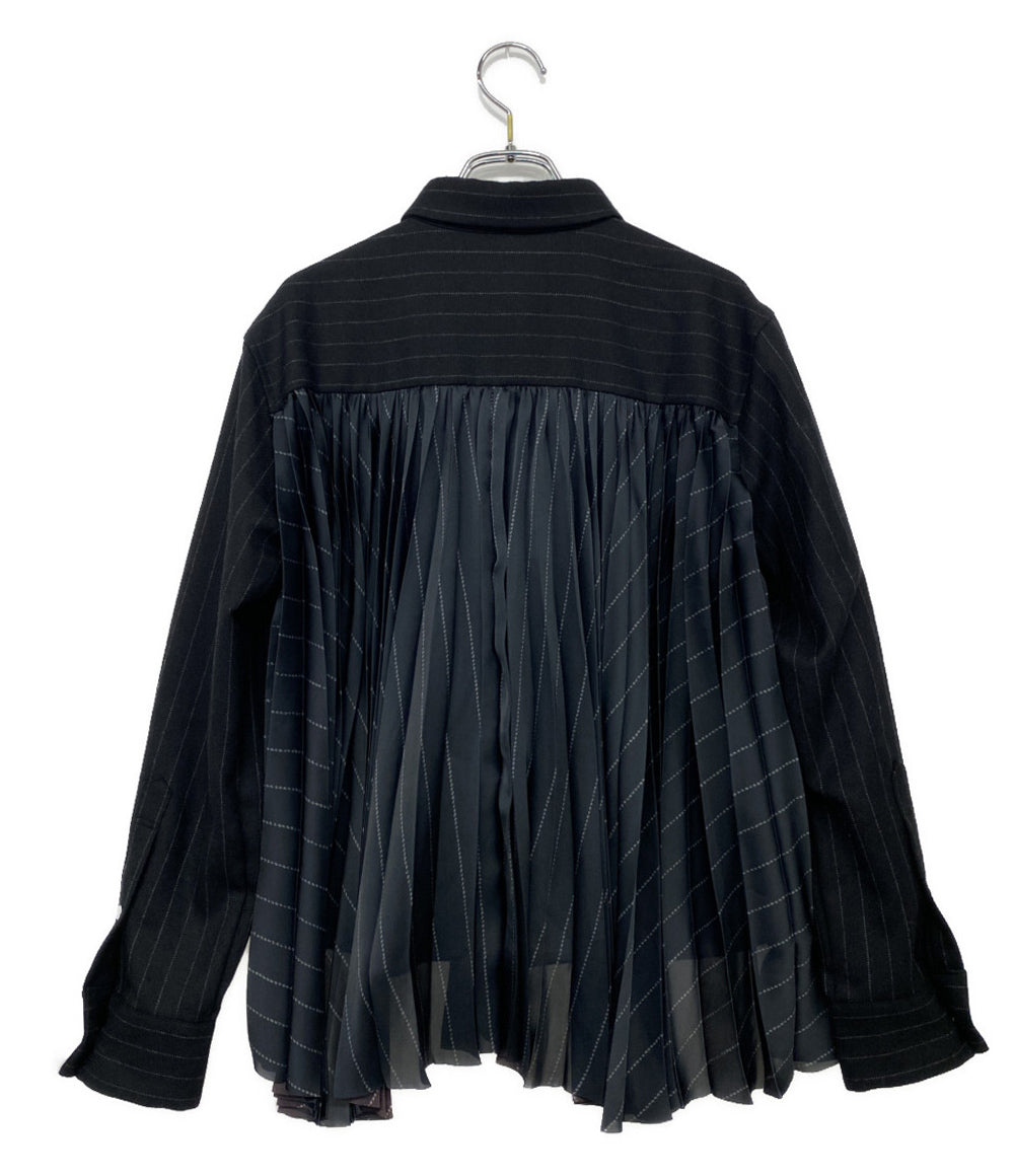 サカイ 長袖シャツ BIFABRIC CHALK STRIPE PLEATED BACK SHIRT 23-06986 レディース SIZE 1 sacai