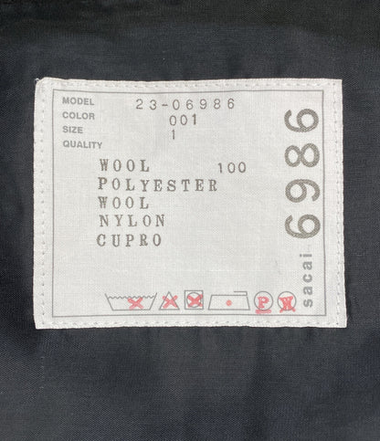 サカイ 長袖シャツ BIFABRIC CHALK STRIPE PLEATED BACK SHIRT 23-06986 レディース SIZE 1 sacai