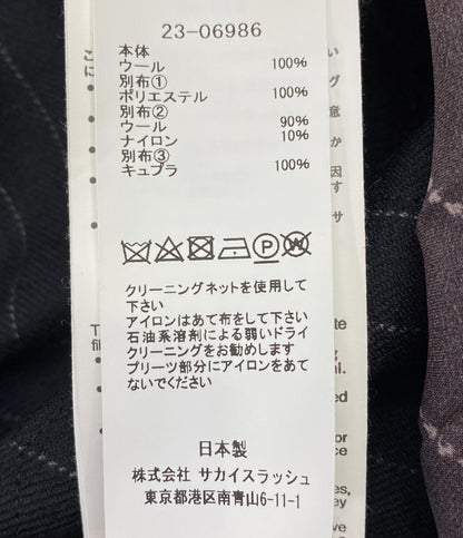 サカイ 長袖シャツ BIFABRIC CHALK STRIPE PLEATED BACK SHIRT 23-06986 レディース SIZE 1 sacai