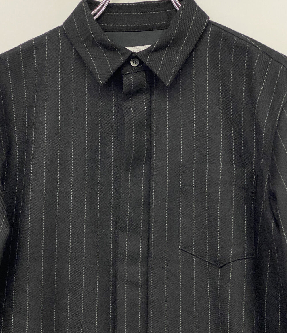 サカイ 長袖シャツ BIFABRIC CHALK STRIPE PLEATED BACK SHIRT 23-06986 レディース SIZE 1 sacai