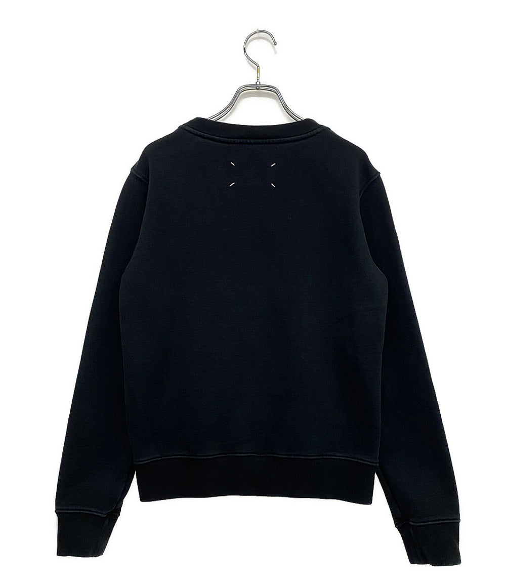 メゾンマルジェラ スウェット ブラック M刺繍ロゴ レディース SIZE XS Maison Margiela