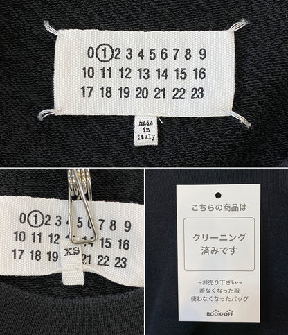 メゾンマルジェラ スウェット ブラック M刺繍ロゴ レディース SIZE XS Maison Margiela