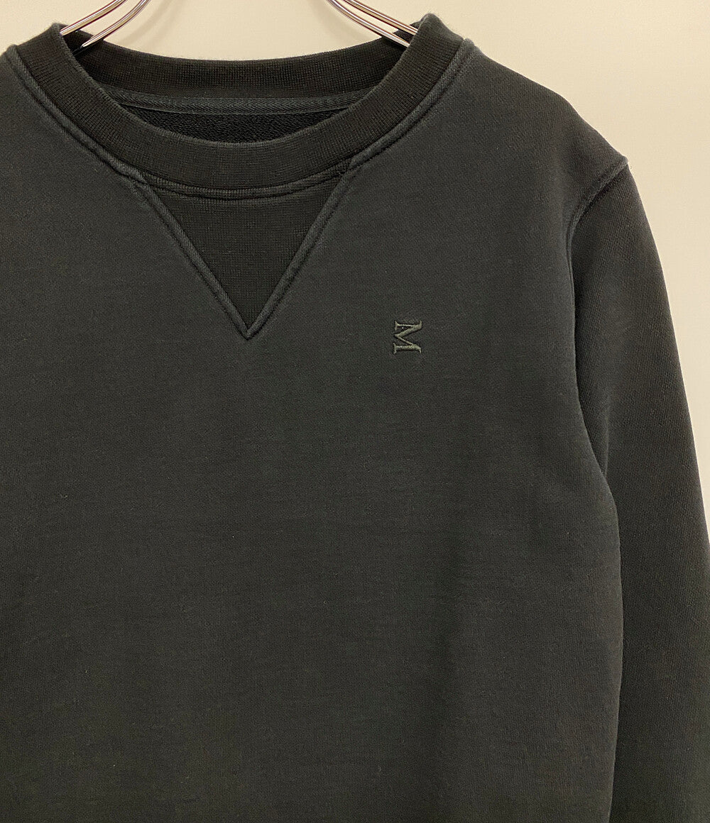 メゾンマルジェラ スウェット ブラック M刺繍ロゴ レディース SIZE XS Maison Margiela
