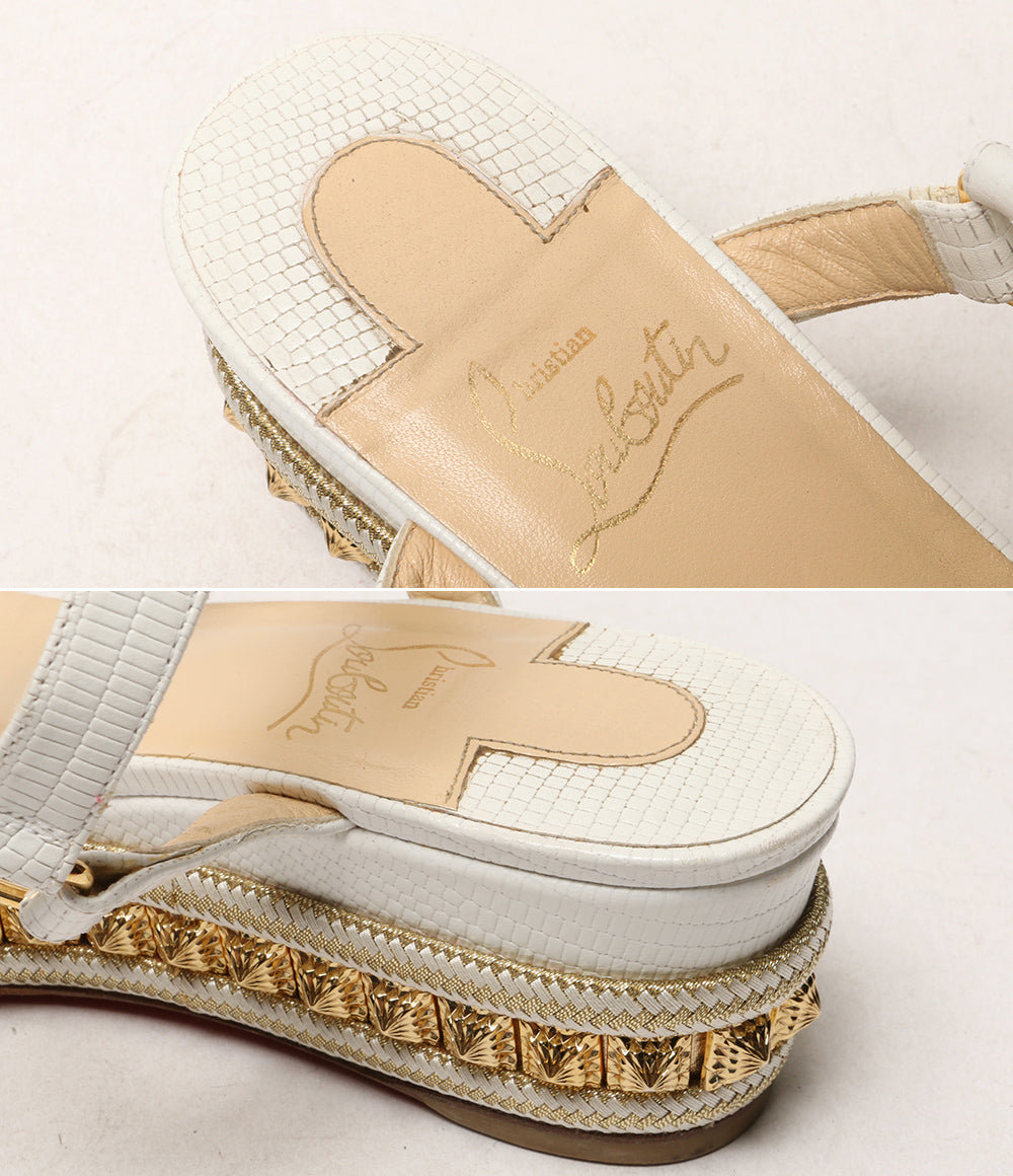 クリスチャンルブタン ウェッジサンダル PYRACLOU レディース SIZE 38