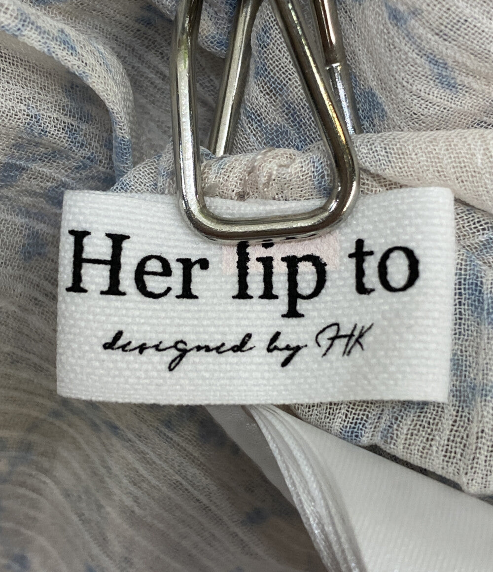 美品 ハーリップトゥ 長袖ワンピース Floral Print Random Pleated Dres     1231305030 レディース SIZE S  Her Lip To