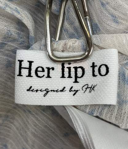 美品 ハーリップトゥ 長袖ワンピース Floral Print Random Pleated Dres     1231305030 レディース SIZE S  Her Lip To