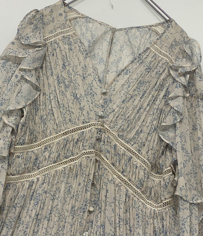 美品 ハーリップトゥ 長袖ワンピース Floral Print Random Pleated Dres     1231305030 レディース SIZE S  Her Lip To