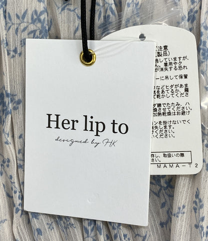 美品 ハーリップトゥ 長袖ワンピース Floral Print Random Pleated Dres     1231305030 レディース SIZE S  Her Lip To