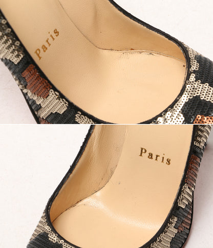 Christian Louboutin パンプス カモフラ スパンコール レディース SIZE 35 クリスチャンルブタン