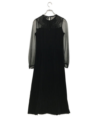 コルコバード 長袖ワンピース チュールレース プリーツ 21SS 32-04-00099 レディース SIZE M CORCOVADO