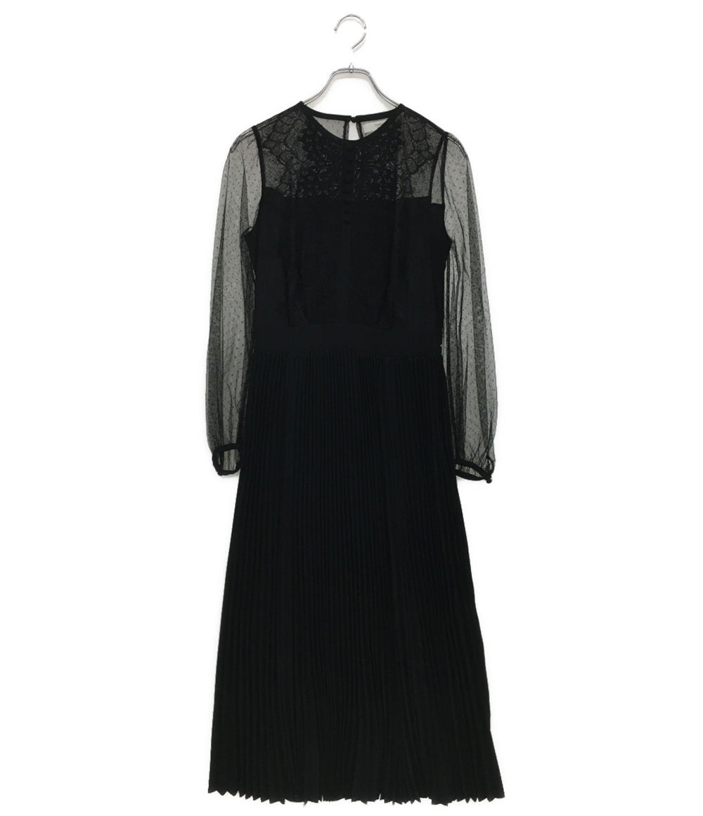 コルコバード 長袖ワンピース チュールレース プリーツ 21SS 32-04-00099 レディース SIZE M CORCOVADO