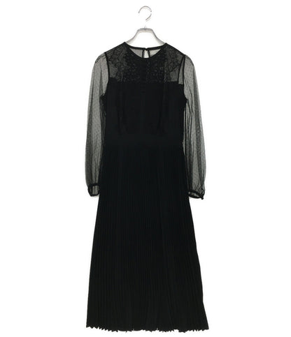 コルコバード 長袖ワンピース チュールレース プリーツ 21SS 32-04-00099 レディース SIZE M CORCOVADO