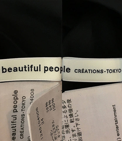 ビューティフルピープル 美品 ノースリーブワンピース ブラック 1245104006 レディース SIZE 34 beautiful people