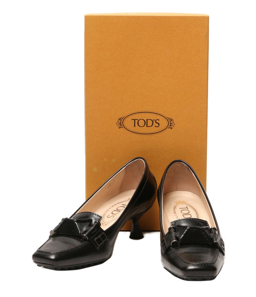 【送料無料】TOD`S/トッズ/パンプス/黒/ブラック/レディース/ヒール/袋付き/スエード/EU37.5/JPN23.5/Tea Time トッズ パンプス ブラック レディース SIZE 34 1⁄2 TOD\u0027S \u2013 Rehello by