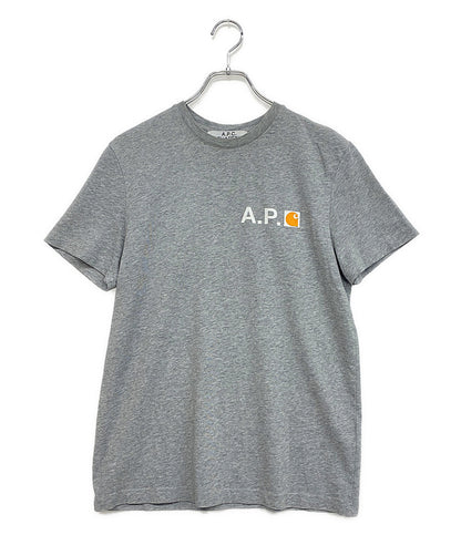 アーペーセー カーハート 半袖Ｔシャツ グレー メンズ SIZE S A.P.C.×Carhartt