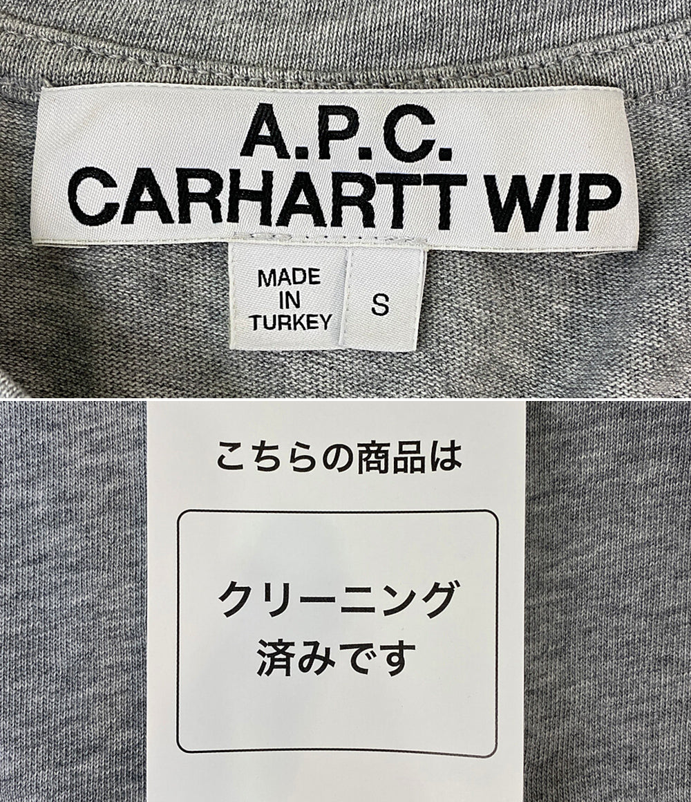 アーペーセー カーハート 半袖Ｔシャツ グレー メンズ SIZE S A.P.C.×Carhartt