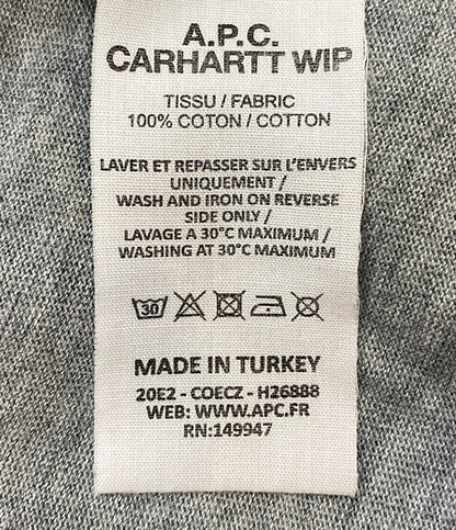 アーペーセー カーハート 半袖Ｔシャツ グレー メンズ SIZE S A.P.C.×Carhartt