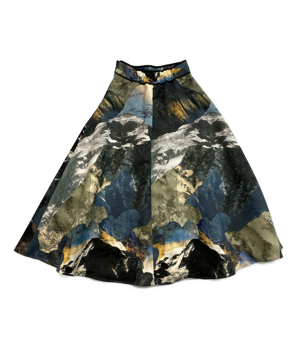 美品 UNITED TOKYO スカート カモフラージュ ブルー 500544009 レディース SIZE 1 ユナイテッドトウキョウ