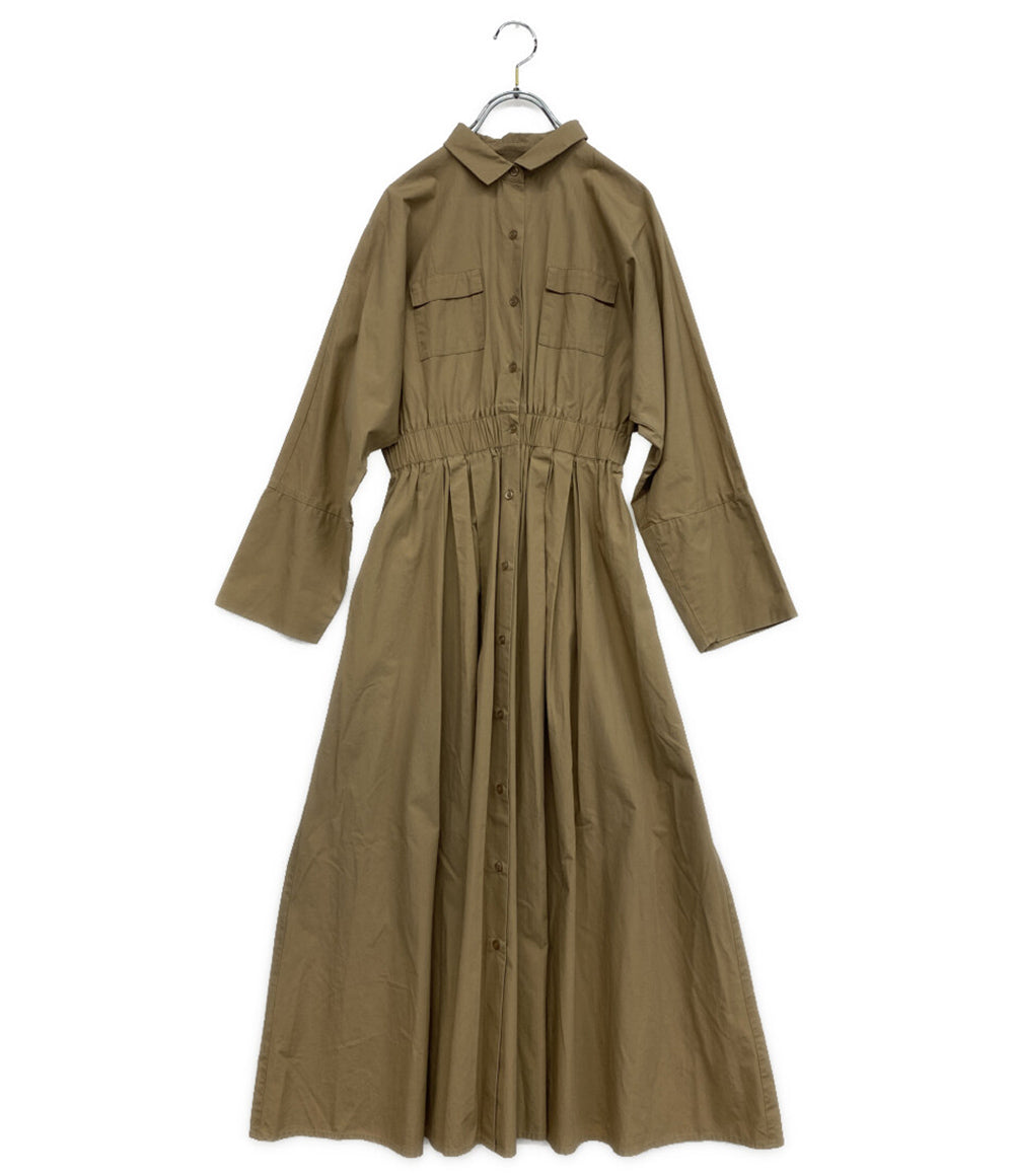 Machatt マチャット 長袖シャツワンピース ベージュ レディース SIZE -