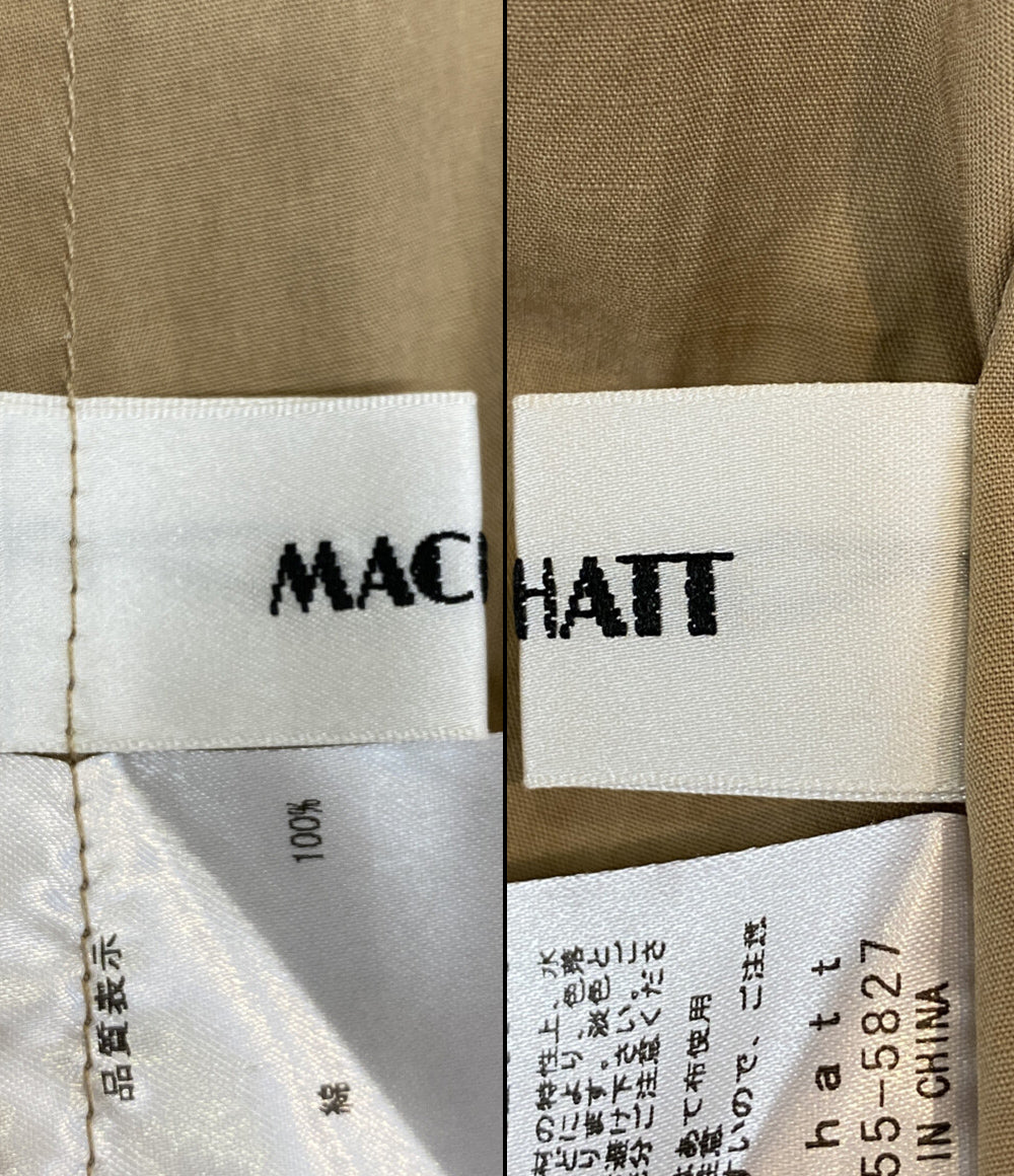 Machatt マチャット 長袖シャツワンピース ベージュ レディース SIZE -
