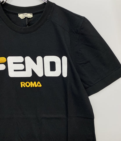 フェンディ 美品 フィラ 半袖Ｔシャツ ブラック COTTON JERS FS7074 メンズ SIZE S FENDI×FILA