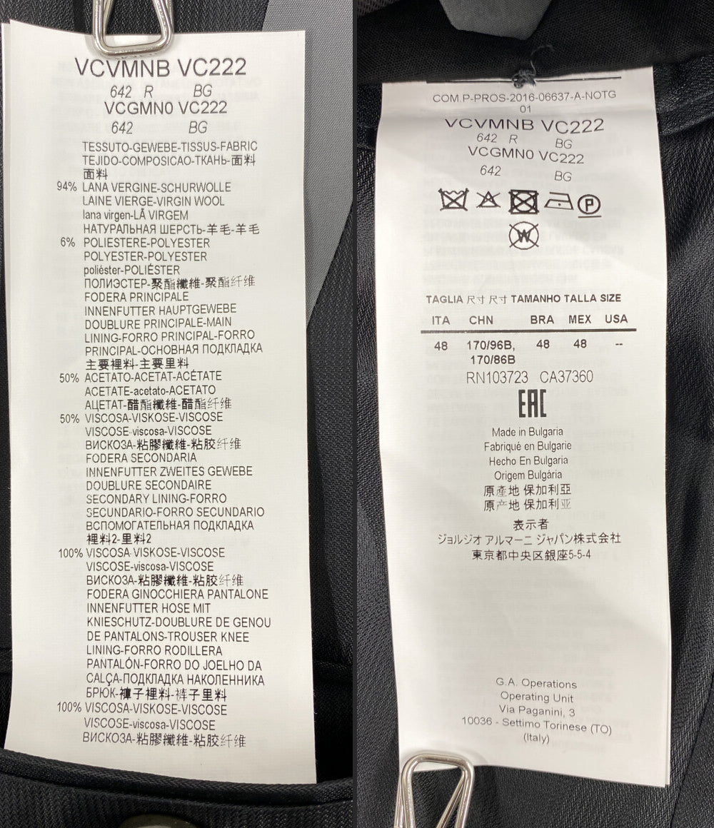 アルマーニコレッツォーニ 美品 MLINE スーツ セットアップ チャコールグレー size48 メンズ SIZE 48 ARMANI COLLEZIONI